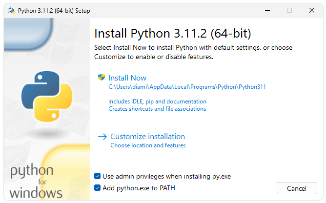 Python 3.11.2 для Windows 7, 10, 11