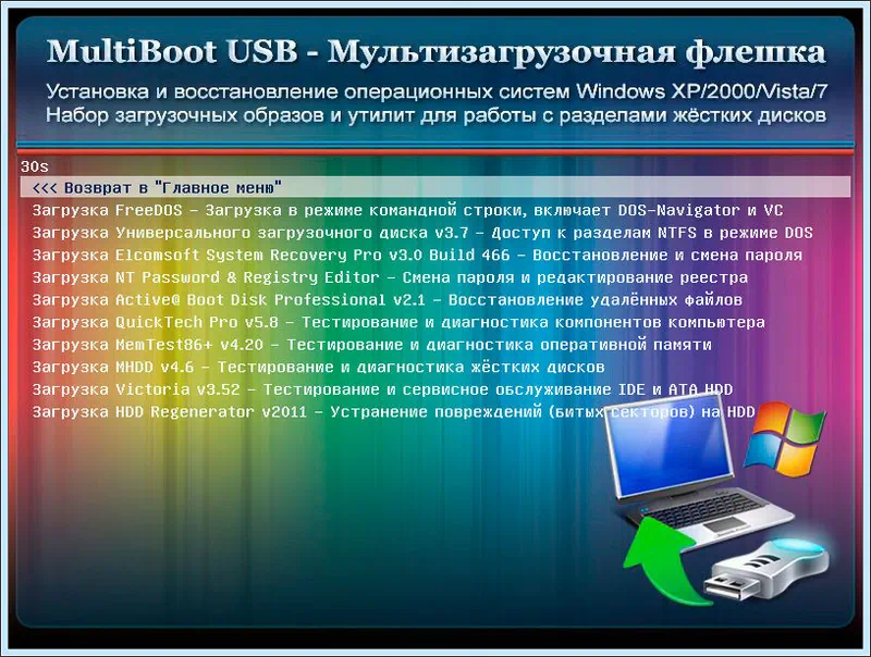 Мультизагрузочная флешка MultiBoot USB 02.10.2022