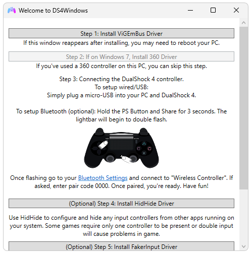 DS4Windows 3.2.9 для Sony DualShock 4 на Windows