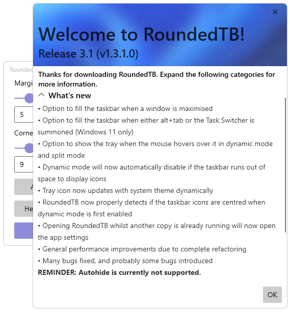 RoundedTB 1.3.0 для Windows 7, 10 и 11